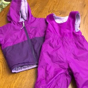 Girls Columbia Jacket and Bib Snow Set